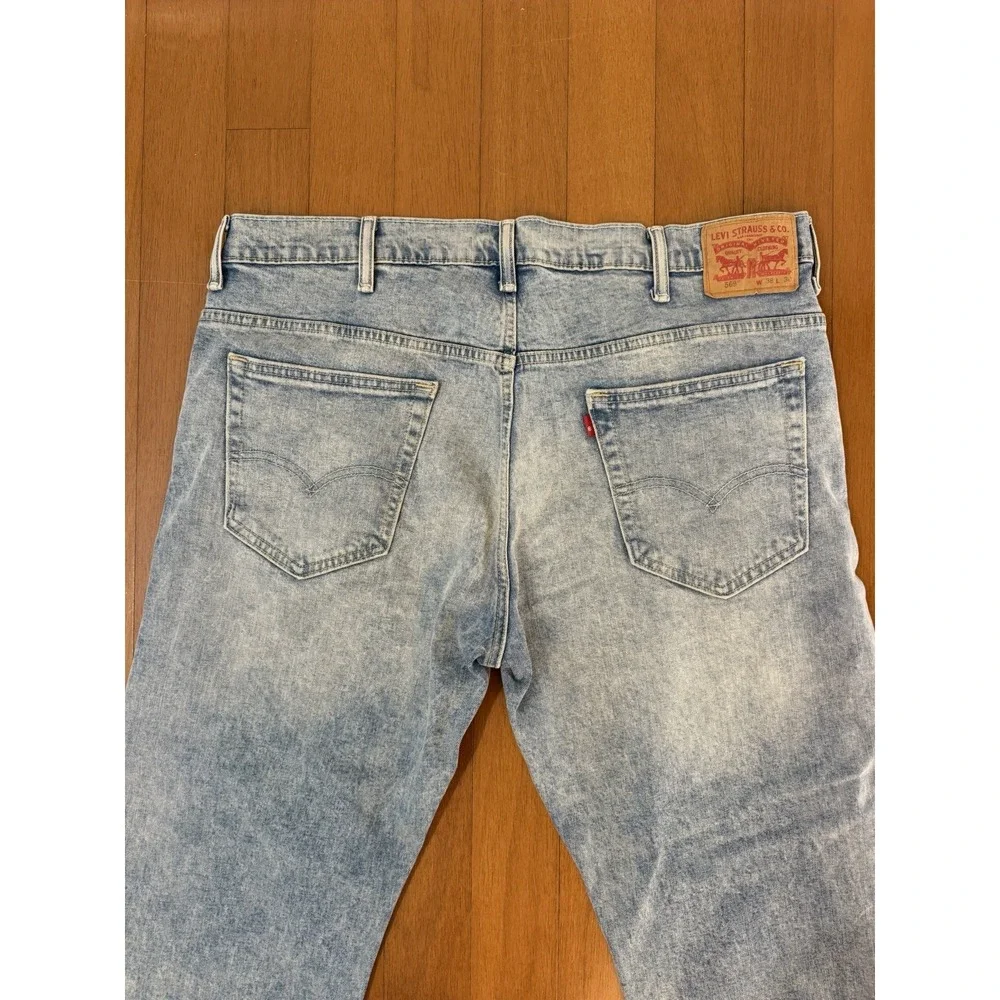 Levi's 569 Men's Jeans 38x30 Loose Straight Light Wash Relaxed Fit Denim